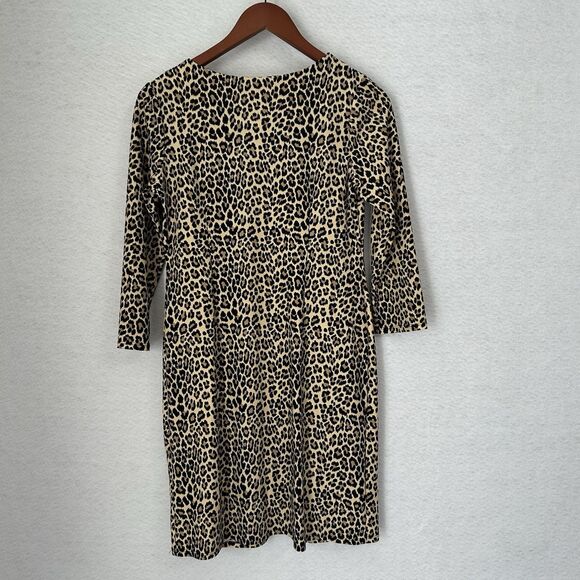 Jude Connally Dress Women XS Leopard Stretch USA Fitted Sabine Classic Polished - Picture 11 of 11